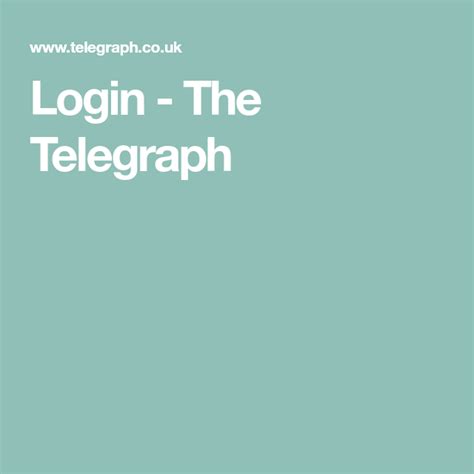 login telegraph dating